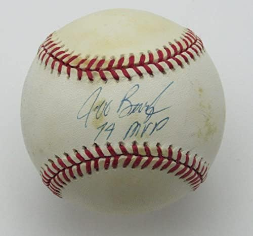 Джеф Бъроуз и Тексас Рейнджърс 74 MVP С автограф OAL Baseball - Бейзболни топки с автографи