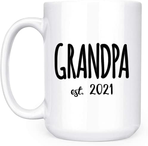 Дядо Има в 2021 година - Нов дядо, и с баба - 15 грама Двустранен Луксозен кафе чаши за чай