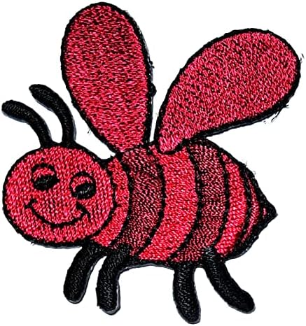 Kleenplus 3 бр.. Малко създание, червен пчела, cartoony детски иконата, бродирани желязо, пришитый на дънки,