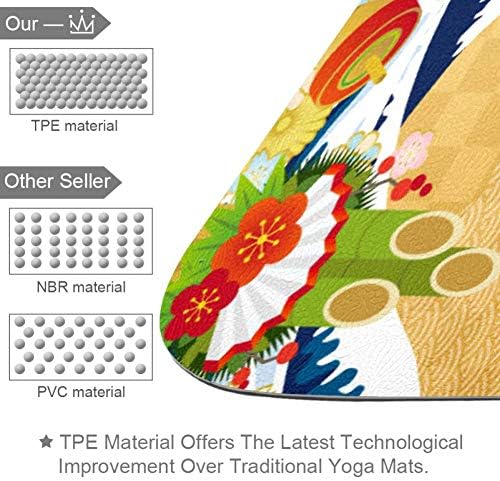 DJROW килимче За Йога Японски нова година Модел Натурален Подложка За Упражнения Пилатес Еко-Мат За Фитнес Зала