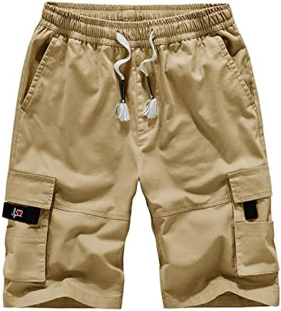 Мъжки къси Панталони-Карго, Ежедневни Обикновена Свободни Шорти Голям Размер с Много Джобове, Летни Модни Плажни