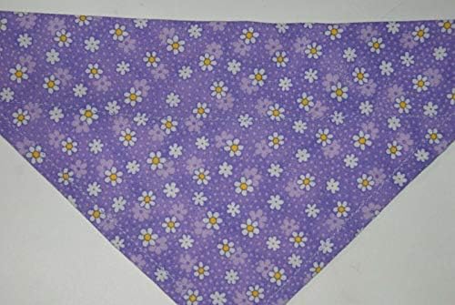 Кърпа за кучета Над яката с Цветя лилави цветове (средно)