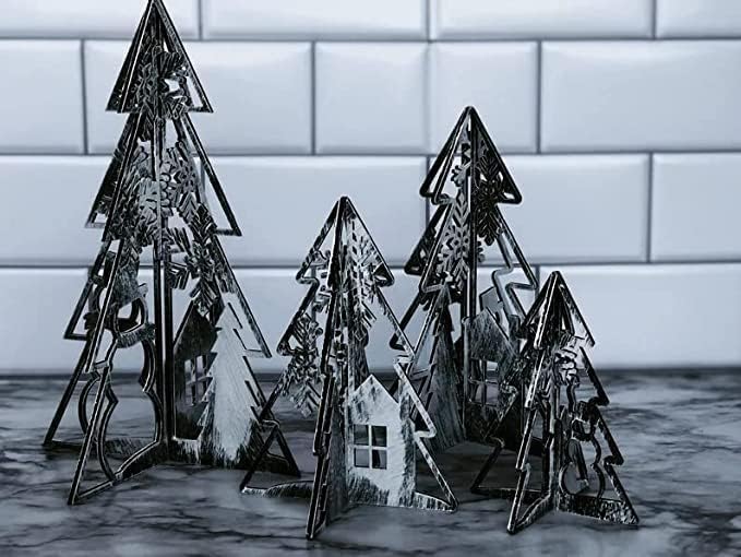 Сладък 3D Живописни Коледни Елхи, Дървен Декор За Дома, Коледа Интериор, Празничен Декор, Подложки за сядане