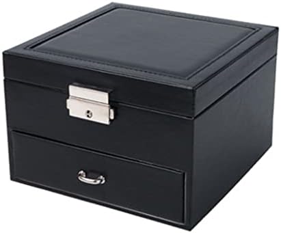 OLIMY Корея Двоен ковчег за бижута Преносима Кутия за съхранение на бижута Настолна ковчег за бижута (Цвят: