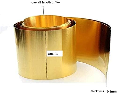 Z Създаване на Дизайн Латунная Плоча 0,1 мм x 200 мм, широчина-1 м Тонколистовая Метална Плоча от Латунного Меден лист за обработка на метали Метална Медни фолио