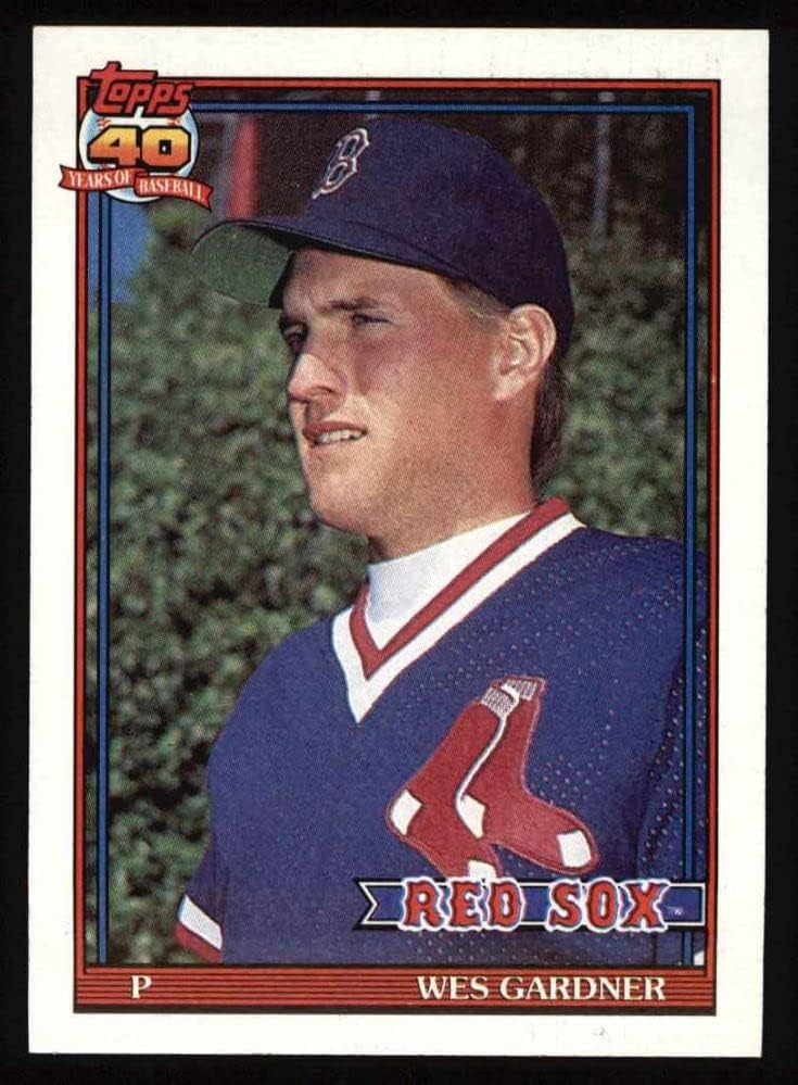 1991 Топпс 629 Уес Гарднър Бостън Ред Сокс (бейзболна картичка) NM/MT Red Sox