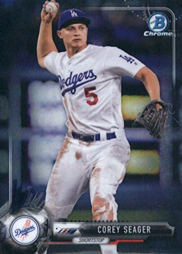 2017 Бейзболна картичка Bowman Chrome 25 Кори Сигера Лос Анджелис Доджърс