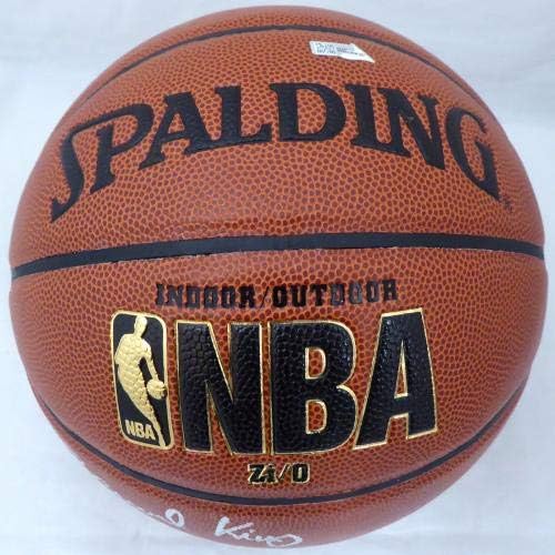 Баскетболни топки с автограф на Бърнард Кинг Spalding I / O Баскетбол New York Knicks HOF 2013 Steiner Holo