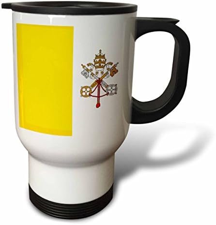 3 Чаша за пътуване с участието на Хартата на Ватикана от неръждаема стомана, 14 грама, бяла