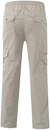 Бързо съхне мъжки панталони участък гащеризон дантела мулти джоба ежедневни туристически панталони от памук,