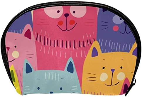 Чанта за Тоалетни Принадлежности, Пътни Косметичка за Грим за Жените и Мъжете, Котки с Мультяшными животни