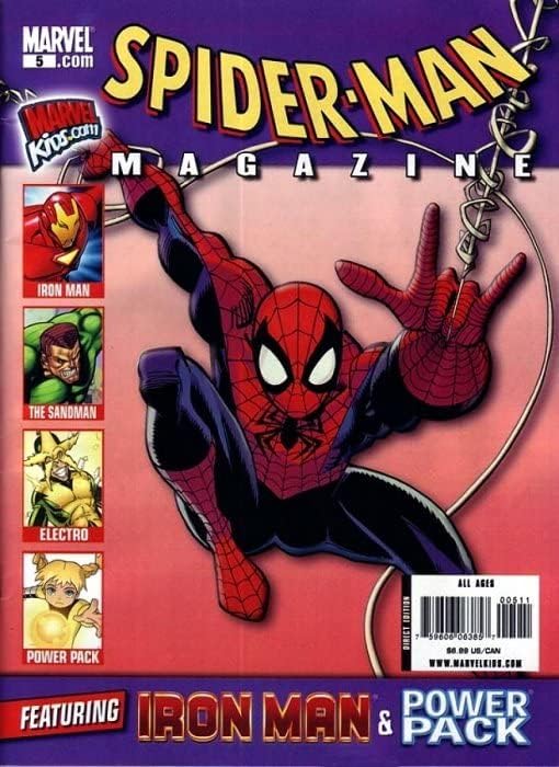 Списание Човекът-паяк (2 серия) 5 VF / NM; Комиксите на Marvel | захранване Железния човек