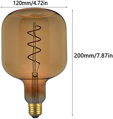 Lxcom Lighting Голяма Декоративна Крушка 4 W (Еквивалент на 40 Вата), U120 Глобус С Регулируема Яркост на Извънгабаритни