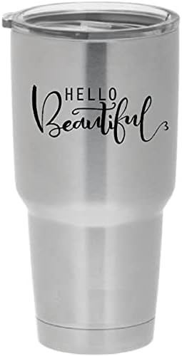 Стикер на чаша Epic Designs Cups drinkware tumbler - Здравей, Красива стикер със сладка мечта за любов