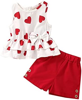 Облекло за момичета, в началото на с цветове, с дълъг ръкав и бродерии под формата на вериги, Корсаж, Двуслойни къси панталони с волани, Розова keyhole (0301F-Червен, 18-24 мес