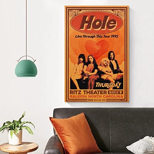 ELEBOR Hole Плакат Live Through This Tour 1995 Платно Плакат Стенни Декоративни Художествена Живопис Украса