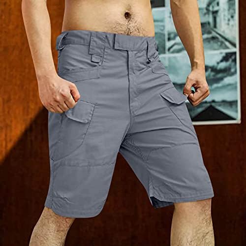 OIOLOY Тактически Спортни къси Панталони за Мъже, Улични Ежедневни бързо съхнещи Туристически Шорти-Карго с