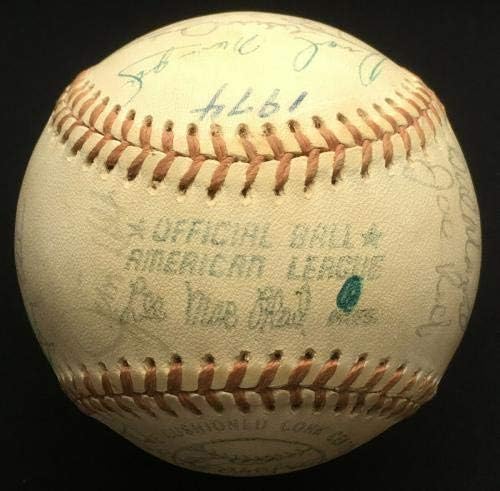 1974 Екип от Световните серии Оукланд А подписа бейзболен 31 auto Реджи Джексън JSA - Бейзболни топки с автографи