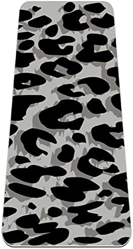 Килимче за йога премиум-клас с абстрактна леопардовой текстура Siebzeh, екологично Чист Гумена подложка за здраве