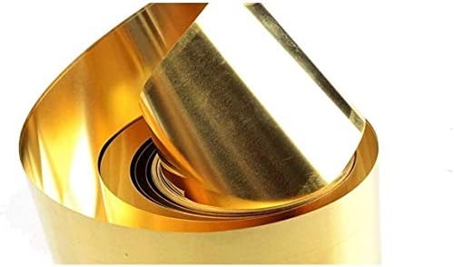 Латунная плоча UMKY QQI H62 Тонколистовая Метална плоча от Латунно-Меден лист за обработка на метали, Дебелина: 0,5 мм, дължина: 2 м, Ширина: Метално фолио 30 мм