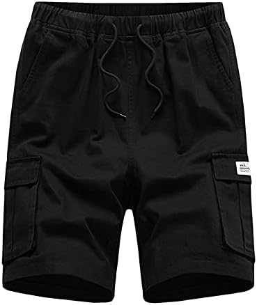Спортни къси Панталони за Мъже Плюс Размера на Класическа Засаждане на Карго Къси Панталонки с Еластична гумена