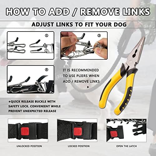 Нашийник с шипове за кучета (размер M), Регулируема Тренировъчен нашийник за кучета с быстросъемной катарама