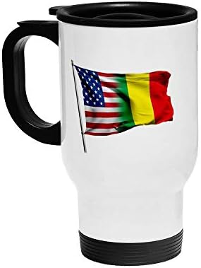 ExpressItBest 16 унции Изолирано Пътна Кафеена чаша - Флаг Мали (Malian) - Изобилие от възможности