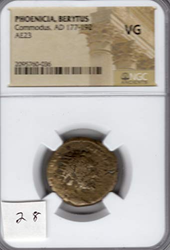 Древнеримская монета с тегло 177 килограма Император Коммод AE23 Много добра NGC