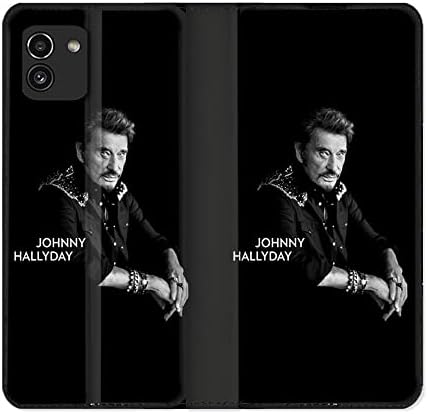 Кожен Калъф-портфейл Johnny Hallyday за Samsung Galaxy A03 Черен
