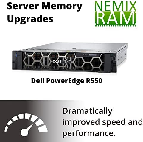 Актуализация регистрирана сървър памет NEMIX RAM 512GB (8X64GB) DDR4-2933 PC4-23400 ECC RDIMM за Dell PowerEdge R550 Сървър