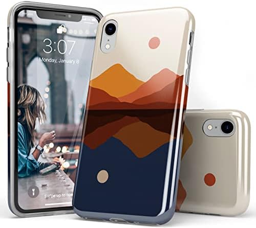 Калъф Casely за iPhone XR | Противоположностите се привличат | Планински калъф с цветни блокчета Ден и нощ