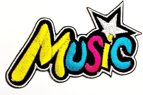 Kleenplus 3 бр. Музикални ленти с бод, прекрасната музика на думи, букви, cartoony детски модерен стил, бродирани