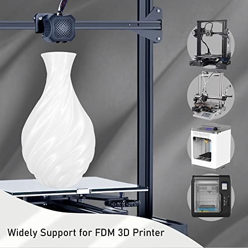 MIKA3D Коприна Блестяща бяла нишка PLA, материал за 3D печат с тегло 1 кг 2,2 кг с висока точност диаметър 1,75