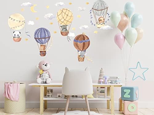 Стикери за стена с въздушен топка - на Животни, на Облаци, на Стикер За декор на детска стая - Художествени