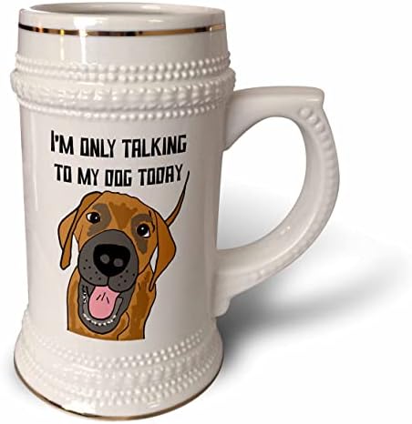 3dRose Забавен Скъпа, днес аз говоря само с кучето си Lab Mix Rescue. - чаша за стейна на 22 унция (stn-364600-1)