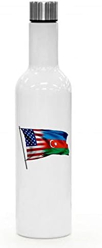 ExpressItBest 25 грама Изолирано Бутилка за Вино /Вода - Флаг на Азербайджан (Азербайджан) - Изобилие от възможности