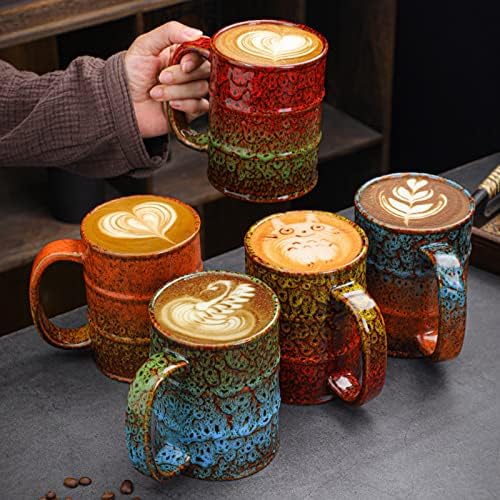 Големи чаши за кафе, чаши за кафе с 20 грама, керамични чаши за кафе за офиса и дома, могат да се мият в миялна