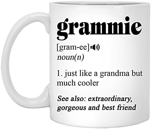 Кафеена чаша WolfeDesignPDD Grammie - Определяне на Грами - Подаръци за Грами - Любовта на Грами - Забавно чаша
