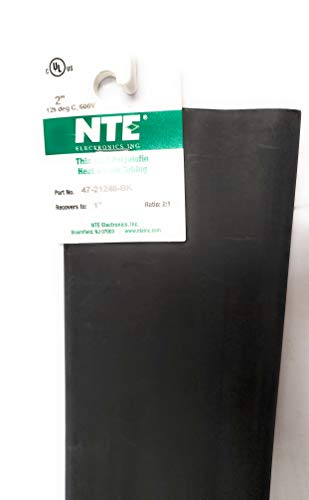 Свиване тръба NTE Electronics 47-21248-BK, Тонкостенная, коефициент на свиване 2:1, Диаметър 2 инча, дължина