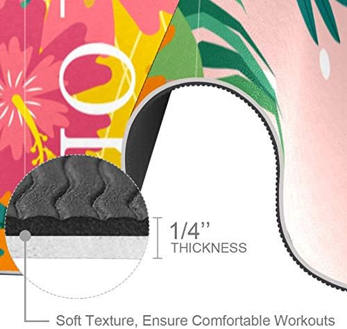 Siebzeh Aloha Годишният дебела подложка за йога Toucan Pineapple Palm Премиум-клас от екологично чист каучук