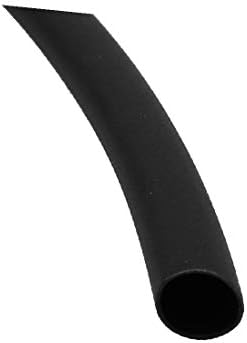 X-DREE Polyolefin антикорозионна тръба черен на цвят, с вътрешен диаметър 5 м 0,25 инча за кабели, слушалки