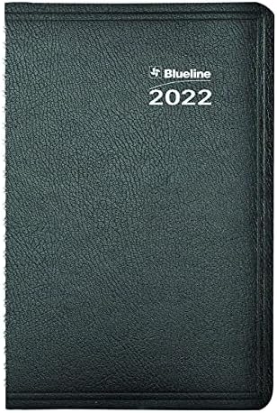 Дневник Blueline 2022 с нулеви въглеродни емисии за всеки ден / месец, Записная награда за срещи, на 12 месеца, от януари до декември, Двуслойни корици, 8 x 5, черен (C810.81T-22)