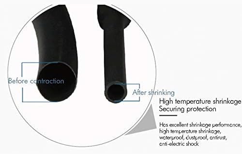 5 M/100 м Черен Свиване тръба, Кабелен ръкав, Различни Термосвиваеми тръби, Изолирани съединител за кабели, протектор (Цвят: 5 М, вътрешен диаметър: 100 mm)