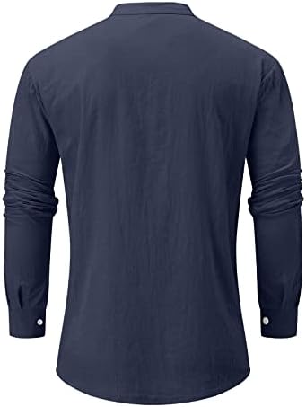 OIOLOYJM Скъсяване на Мъжки Блузи С Дълъг ръкав, на Хладно Приталенная Блуза в Бохемски Стил, Однотонная Бельо